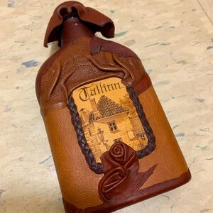 Vintage Tallinn Leather Wrapped Bottle